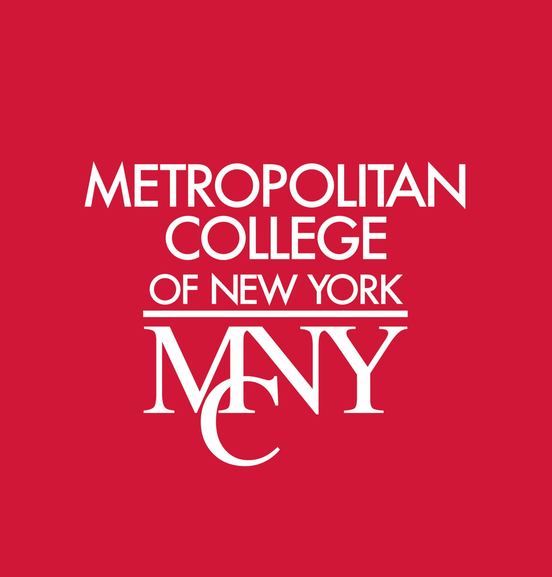 Metropolitan College of New York's School Logo, if clicked, it will take you to their website.
