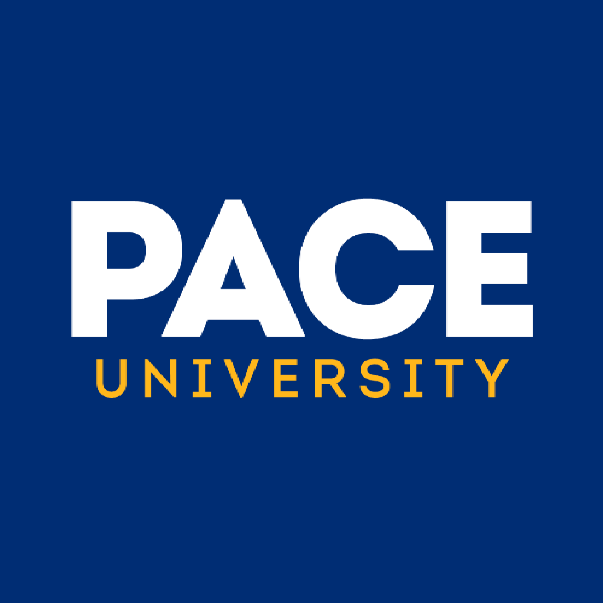 Pace University Logo, if clicked, it will take you to their website.